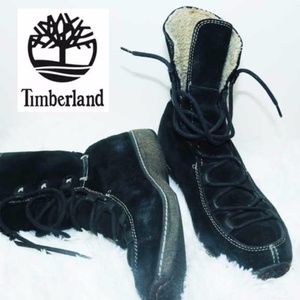 Timberland black leather boots